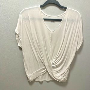 White Twist Front Tshirt American Eagle